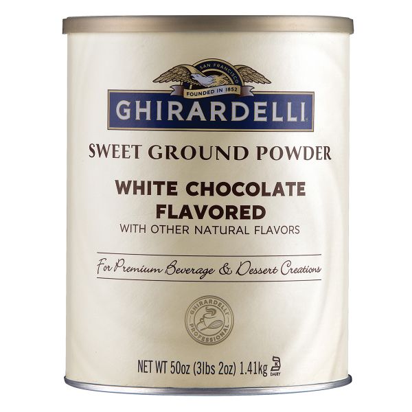 Ghirardelli Sweet Ground White Chocolate Flavored Powder - Can (3.12 lbs)