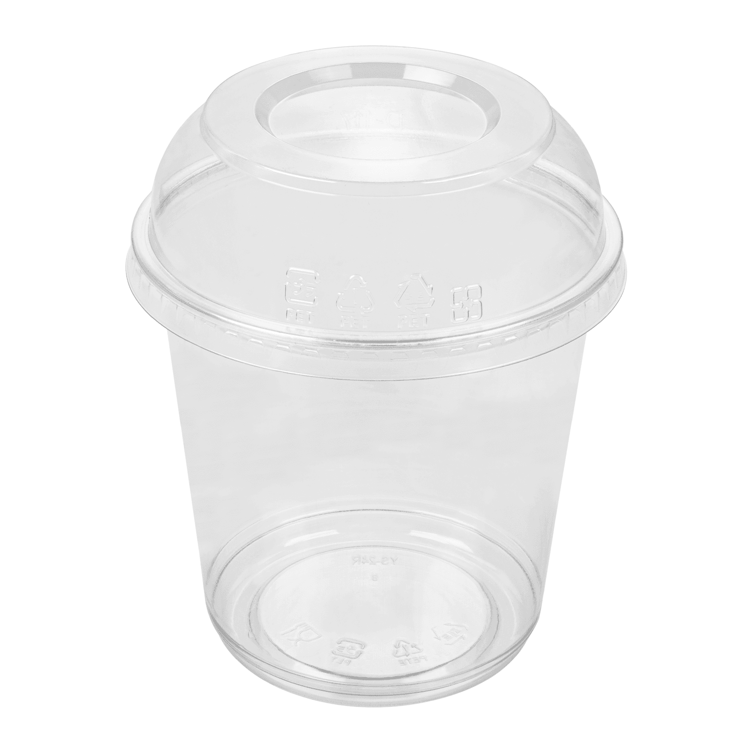 Karat PET Dome lid for 8-32oz PET Round Deli Container - 500 ct