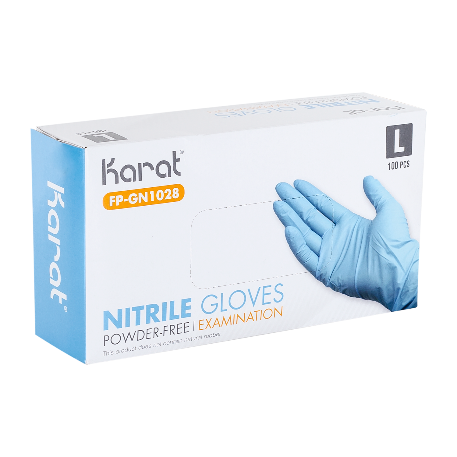 Karat Nitrile Powder-Free Gloves (Blue), Large - 1,000 pcs