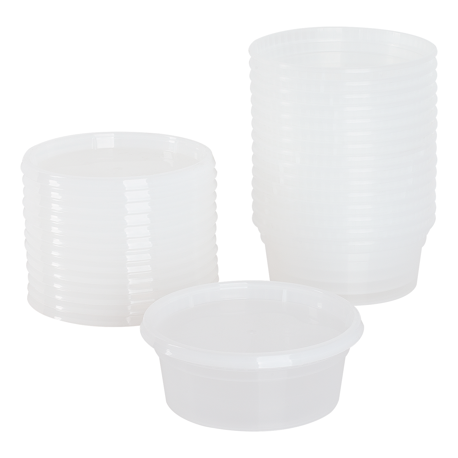 Karat 8oz PP Plastic Injection Molded Deli Containers & Lids (117mm) - 240 sets