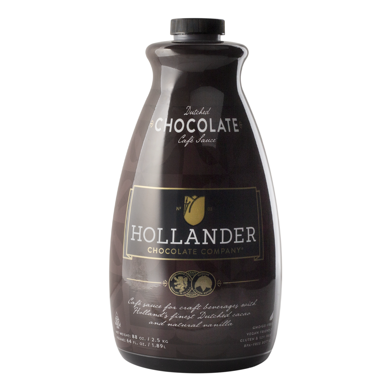 Hollander Sweet Ground Dutched Chocolate Sauce - Bottle (64 fl oz)