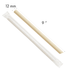 Karat Earth 9" Diagonal Cut Bamboo Fiber Colossal Straws (12mm) Paper Wrapped, Natural - 1,600 pcs