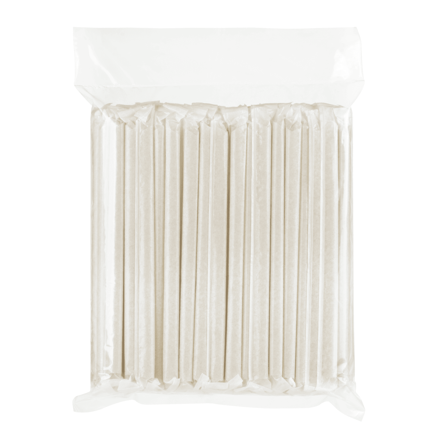 Karat Earth 9" Diagonal Cut Bamboo Fiber Colossal Straws (12mm) Paper Wrappep, Natural - Bag of 80 pcs