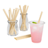 Karat Earth Bamboo Fiber Cocktail 5.5'' Straws (6mm), Natural - Bag of 250 pcs