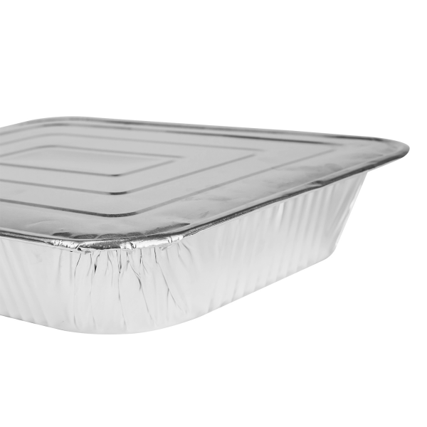 Karat Full Size Standard Aluminum Foil Medium Depth Steam Table Pans - 50 pcs