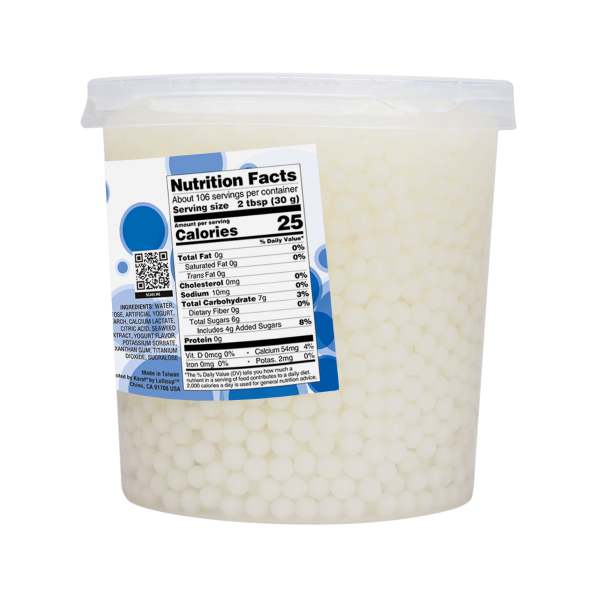 Tea Zone Yogurt Popping Pearls - Jar (7 lbs)