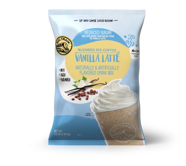 Big Train Vanilla Latte Reduced Sugar Blended Ice Coffee Mix - Bag (3.5 lbs)