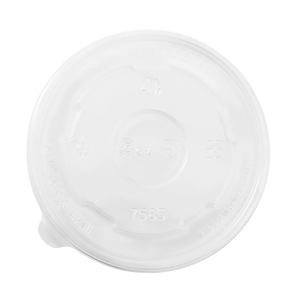 Karat 20oz PP Plastic Food Container Flat Lids (127mm) - 600 pcs