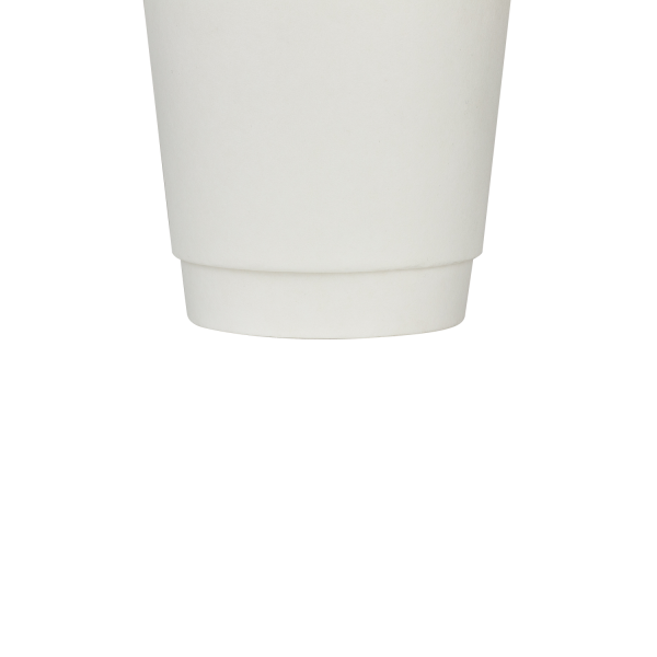 Karat 10oz Wrapped Insulated Paper Hot Cups (90mm), White - 500 pcs