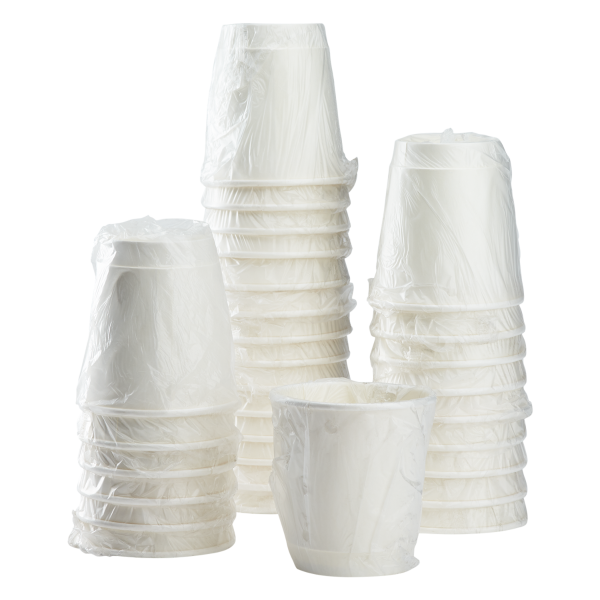 Karat 10oz Wrapped Insulated Paper Hot Cups (90mm), White - 500 pcs