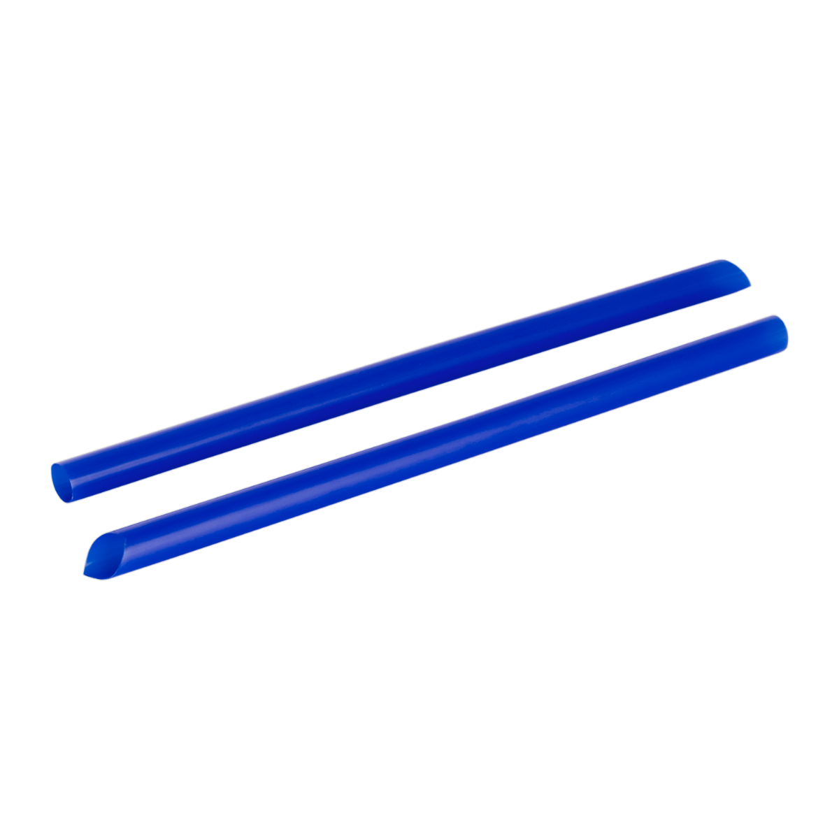 Karat 9" Diagonal Cut Boba Straws Poly Wrapped, Blue - 1,600 pcs