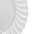 Karat 10.25" PS Plastic Scalloped Plate, White - 120 pcs