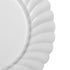 Karat 10.25" PS Plastic Scalloped Plate, White - 120 pcs