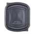 Karat 36 oz PP Plastic Microwaveable Black Take Out Box - 300 pcs