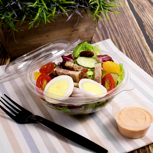 Karat 16 oz Round PET Plastic Salad Bowl - 500 pcs