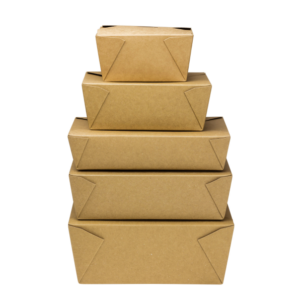 Karat 48 fl oz Fold-To-Go Box #8, Kraft - 300 pcs