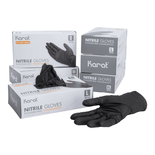 Karat Nitrile Powder-Free Gloves (Black) - 1,000 pcs