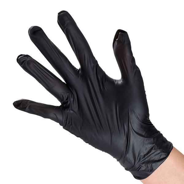 Karat Synthetic Vinyl Powder-FREE Glove (Black), Large - 1,000 pcs