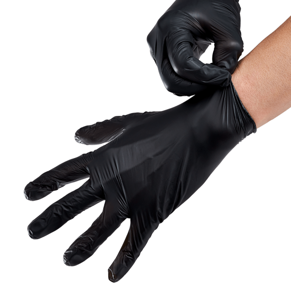 Karat Synthetic Vinyl Powder-FREE Glove (Black), X-Large - 1,000 pcs