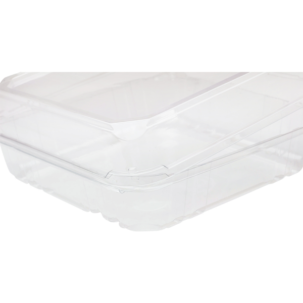 Karat 9''x9'' PET Plastic Hinged Containers, Clear - 200 pcs