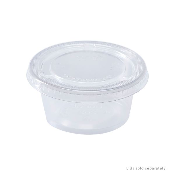 Karat 2 oz PP Plastic Portion Cups, Clear - 2,500 pcs