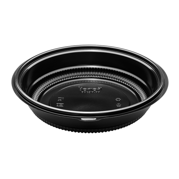 Karat 32 oz PP Round Microwaveable Container, Black - 150 pcs