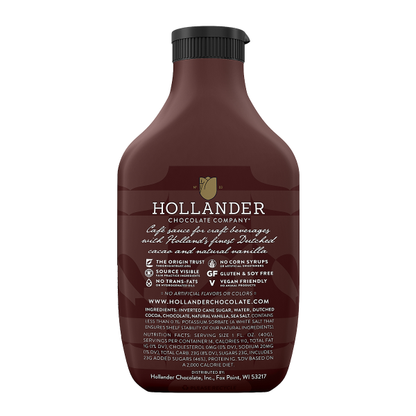 Hollander Sweet Ground Dutched Chocolate Sauce - Bottle (14 fl oz)