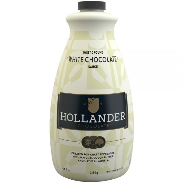 Hollander Sweet Ground White Chocolate Sauce - Bottle (64 fl oz)