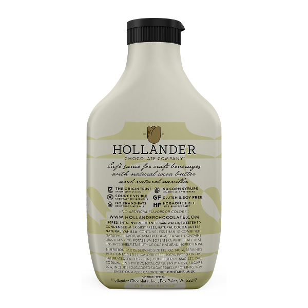 Hollander Sweet Ground White Chocolate Sauce - Bottle (14 fl oz)