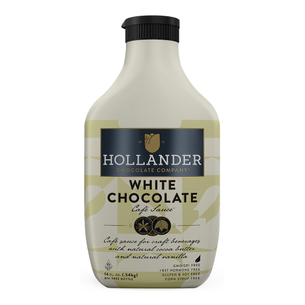 Hollander Sweet Ground White Chocolate Sauce - Bottle (14 fl oz)