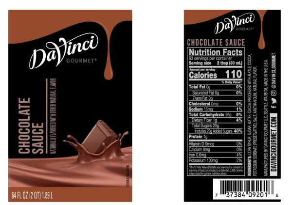 DaVinci Chocolate Sauce - Jug (64oz)