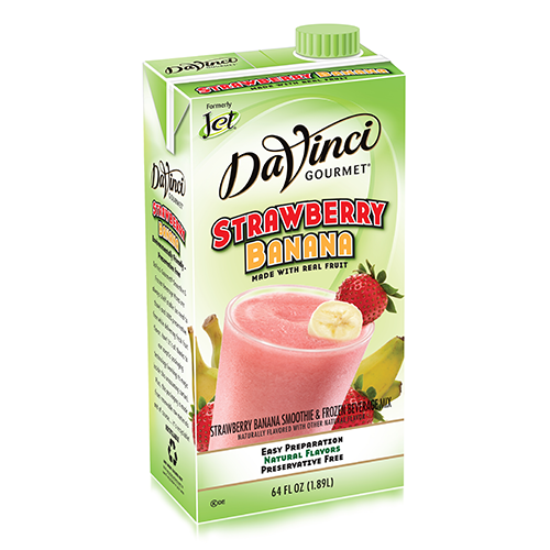 DaVinci Strawberry Banana Fruit Smoothie Mix - Carton (64oz)