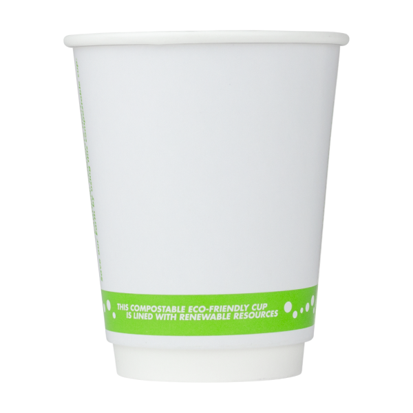 Karat Earth 8oz Eco-Friendly Insulated Paper Hot Cups (80mm), Generic Print - 500 pcs