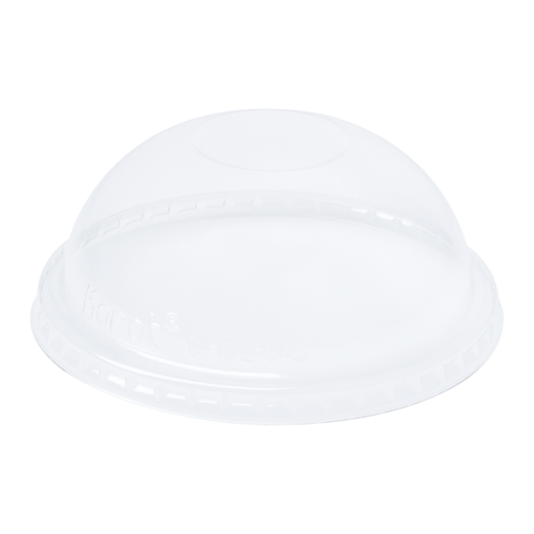 Karat 104.5mm PET Dome lid for 32 oz Poly Pro & Paper Cold Cup, No Hole - 600 pcs
