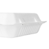 Karat Earth 9'' x 9'' PFAS Free Compostable Bagasse Hinged Containers, White - 200 pcs