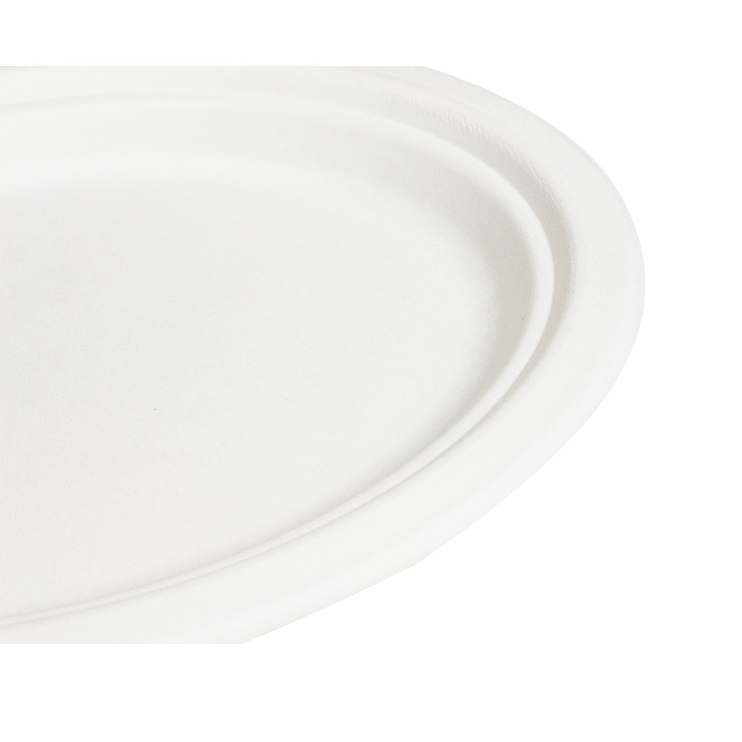 Karat Earth 10''x8'' PFAS Free Compostable Bagasse Oval Plates, White - 500 pcs