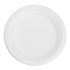 Karat Earth 7'' PFAS Free Compostable Bagasse Round Plates, White - 1,000 pcs