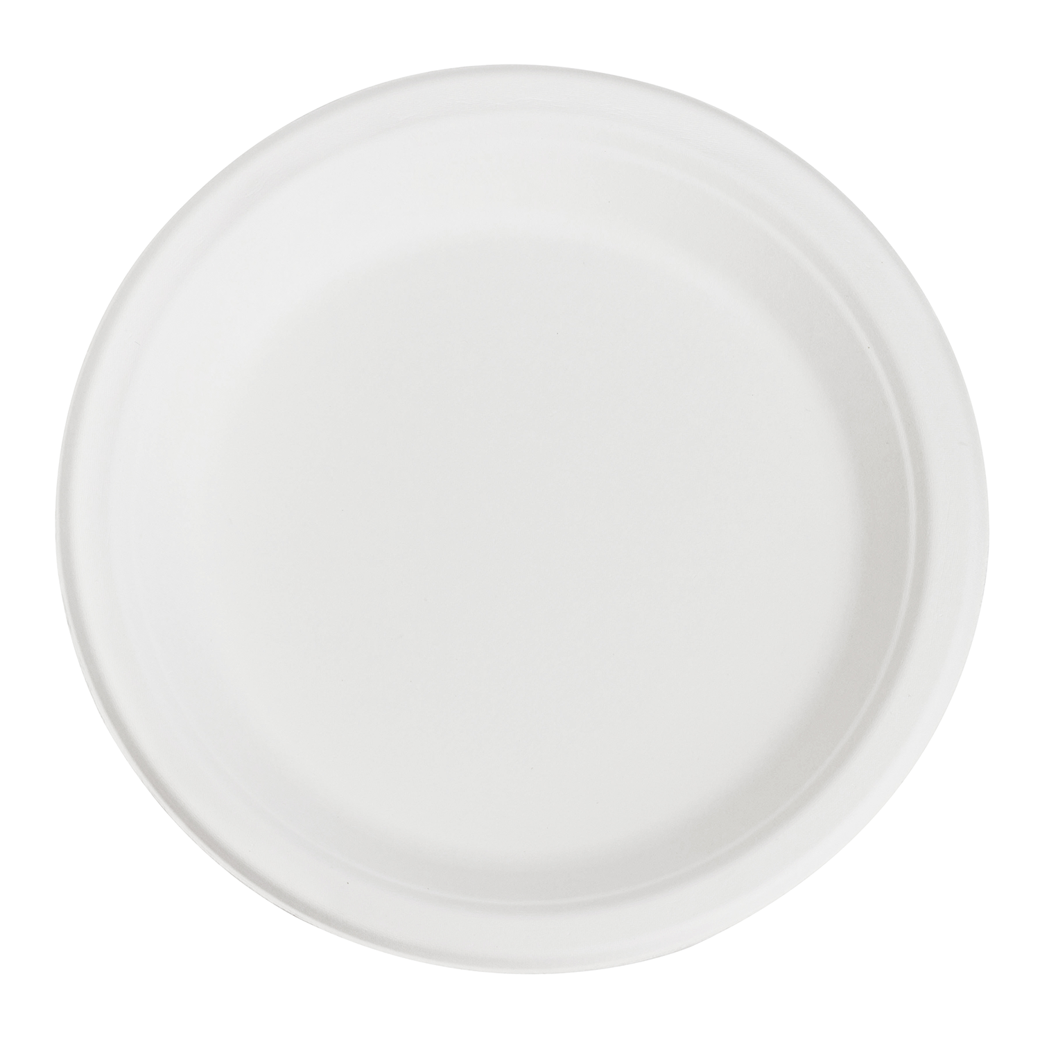 Karat Earth 9'' PFAS Free Compostable Bagasse Round Plates, White - 500 pcs