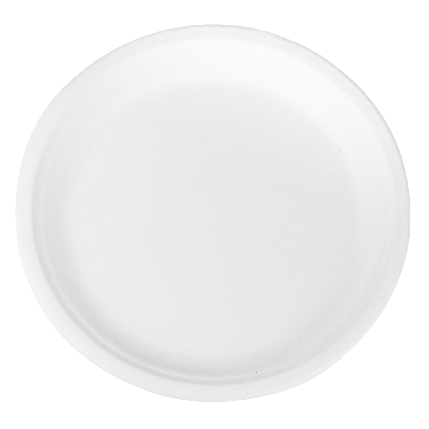 Karat Earth 10'' PFAS Free Compostable Bagasse Round Plates, White - 500 pcs