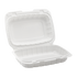 Karat Earth 9" x 6" Mineral Filled PP Hinged Container, White - 250 pcs