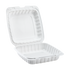 Karat Earth 9" x 9" Mineral Filled PP Hinged Container, White - 120 pcs