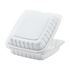 Karat Earth 9" x 9" Mineral Filled PP Hinged Container, White - 120 pcs