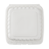 Karat Earth 9" x 9" Mineral Filled PP Hinged Container, White - 120 pcs