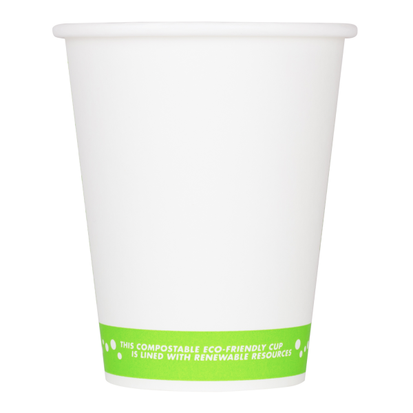 Karat Earth 8oz Eco-Friendly Paper Hot Cups (80mm) - Generic Print - 1,000 pcs