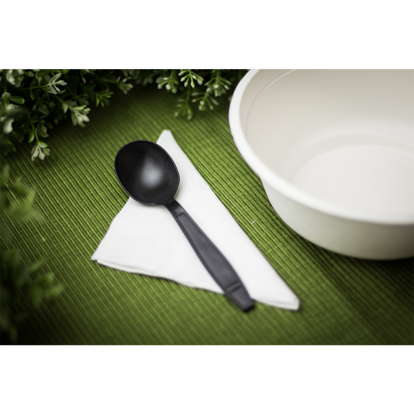 Karat Earth Heavy Weight Bio-Based Soup Spoons, Black - 1000 pcs