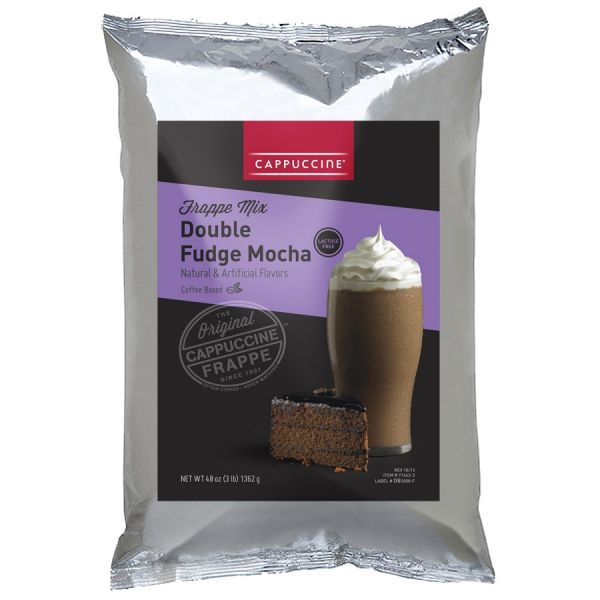 Cappuccine Double Fudge Mocha Frappe Mix - Bag (3 lbs)