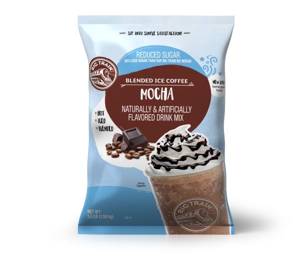 Big Train Reduced Sugar Mocha Blended Ice Coffee Beverage Mix - Bag (3.5 lbs)