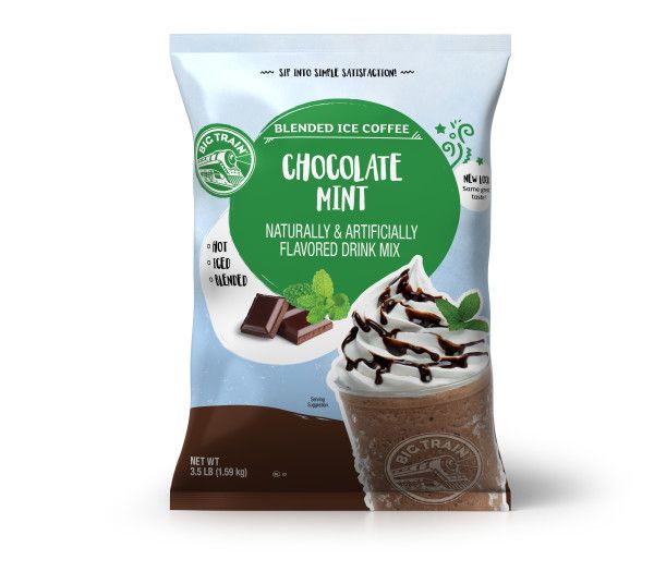 Big Train Chocolate Mint Blended Ice Coffee Beverage Mix - Bag (3.5 lbs)