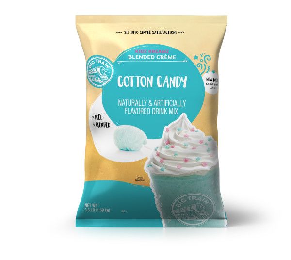 Big Train Kidz Kreamz Cotton Candy Blended Beverage Mix - Bag (3.5 lbs)