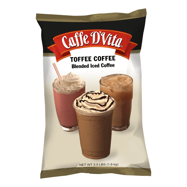 Caffe D'Vita Toffee Coffee Latte Blended Ice Coffee - Bag (3.5 lbs)
